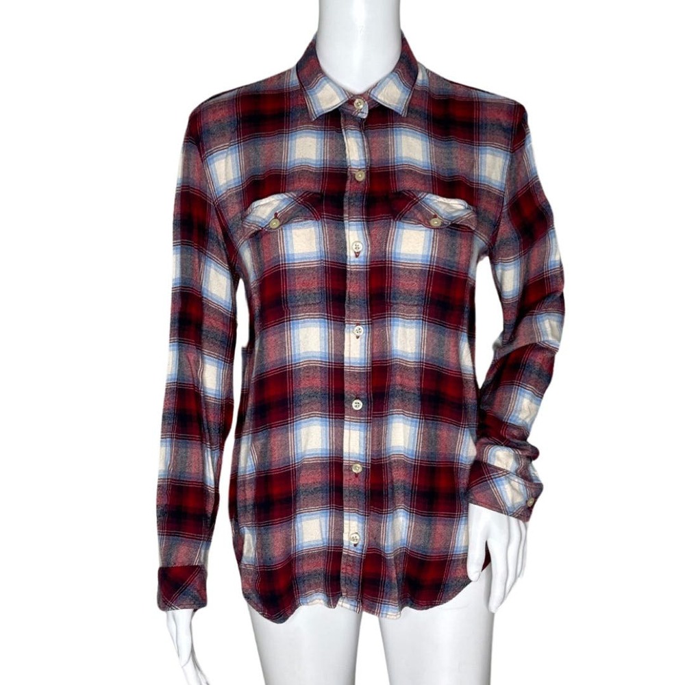 Gap x Pendleton Shirt Womens XS Red White Plaid Campcore Cabincore Heritage